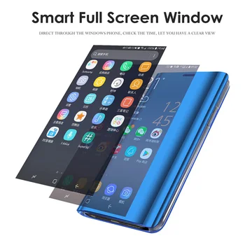 Smart Veidrodis Apversti Telefoną Atveju Xiaomi Redmi 9 Pastaba 9s 8T 9A 10T 10 8 Poco X3 M2 7 6 5 Pro Max 6A 7A 9C K20 F2 Lite Padengti Coque