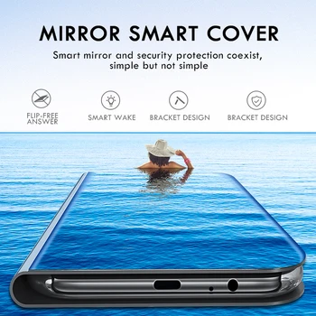 Smart veidrodžio stovėti flip case for Huawei Hauwei Hawei Huwei Huawey Y 6P Y6P 2020 Y6P2020 MED-LX9 6.3