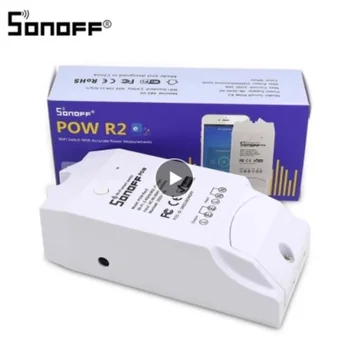 Sonoff Smart Switch POW R2 16A Belaidžio WiFi Realiu laiku Nuotolinio Valdymo elektros Energijos Suvartojimo Matavimo EWeLink 