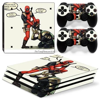 Stebuklas Geležinis žmogus Deadpool Kapitonas Amerika Vinilo Oda Lipdukas, skirtas PS4 Pro Konsolės ir 2 Kontroleriai Decal Padengti Žaidimas Priedai