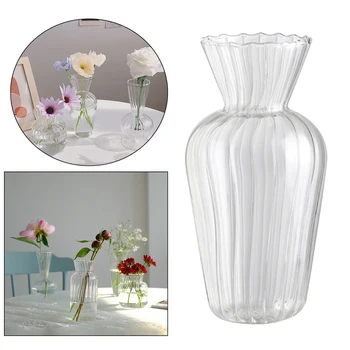 Stiklo Aukščio Gėlių Vazos, Stalo Papuošimas, Gėlių Ekrano Centre Dekoras