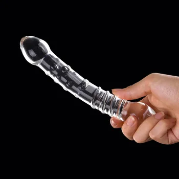 Stiklo Dildo Dirbtinis Penis Penis Kristalų Analinis Granulės Butt Plug Prostatos Masažas Masturbuotis Sekso Žaislas, Skirtas Suaugusioms Moterims