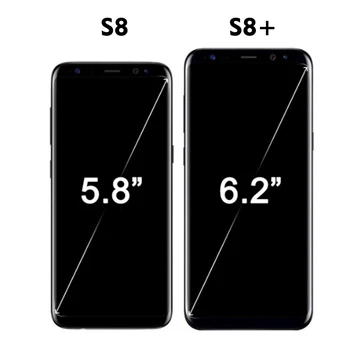 Super Amole Samsung Galaxy S8 S8+ S8 Plius SM G950F G955F G950FN G955FN DS LCD Ekranas Su Jutikliniu Ekranu, skaitmeninis keitiklis Asamblėja