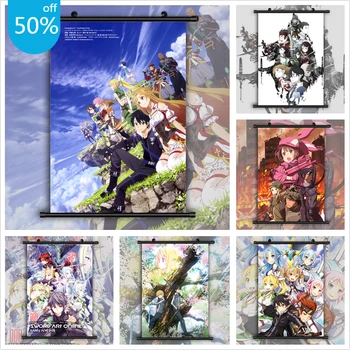 Sword Art Online Anime Plakato Stiliaus Anime, Plakatai, Drobė, Tapyba Sienų Dekoras Sienos Meno Nuotrauką Kambarį Dekoro ir Namų Dekoro