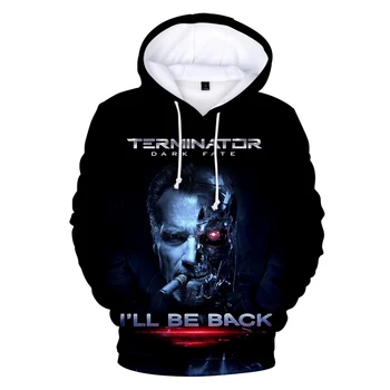 Terminatorius likimas tamsiai 3d hoodies streetwear vyras / moteris / rudens spausdinti prarasti terminatorius 3d gobtuvu palaidinės 3D Puloveriai