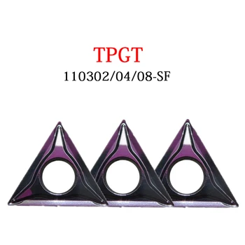TPGT Originalus Peiliukai Sukasi Įdėklai 10VNT TPGT110308SF TPGT110302-SF YNG151 TPGT110304-SF YNG151C CNC Staklės Karbido Įdėklai