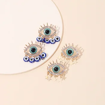 Trys stiliai moterų blogio akių kristalų auskarai star light kutas asmenybės auskarai metalo 2020 bižuterijos