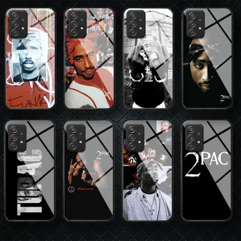 Tupac reperis 2pac Grūdintas Stiklas Telefono Padengti Samsung Galaxy M 10 12 20E 21 31 40 50 51 52 70 71 72 S Hoesjes Dangtis