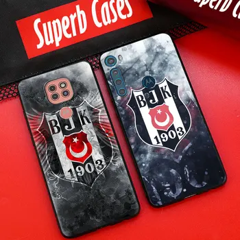 Turkijos Besiktas Futbolo Padengti Motorola G9 Žaisti Vienas Sintezės Hyper G8 Galia Lite Krašto Plius E6s G Stylus G10 Telefono dėklas