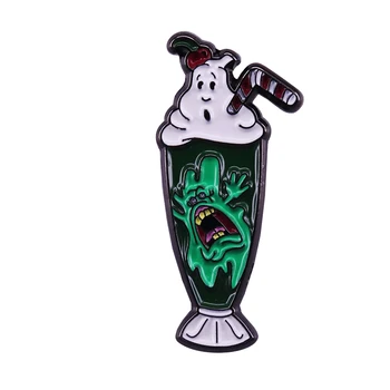 Unikalus Ghostbusters 80 siaubo atlapas pin Kurie Ya Gonna Call? Slimer diner purtyti juokinga dekoras