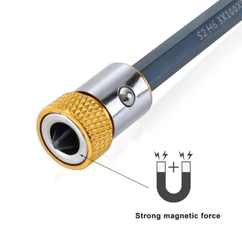 Universalus Magnetinis Žiedas Magnetizer Plieno 6.35 mm Atsuktuvų antgaliai