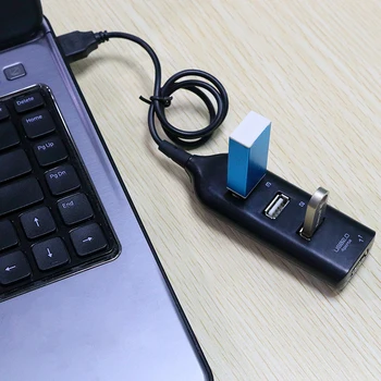 USB 2.0 Didelės Spartos Hub Mini 4 Port Splitte USB Adapter PC Nešiojamas Nešiojamojo Kompiuterio, 