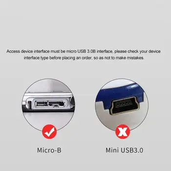 USB 3.0 A-Micro B Male Adapteris Keitiklis, Laidas SSD HDD Mobile Kietasis Diskas