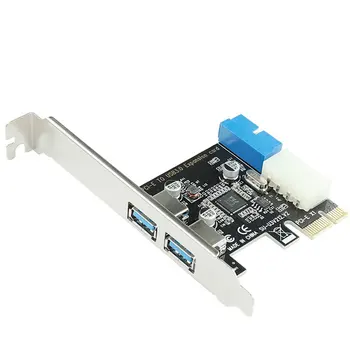 USB 3.0 PCI-E Išplėtimo Kortelės Adapteris, 2 Uostą USB3.0 Stebulės Vidaus 19pin 19 pin Header USB 3 PCIE PCI express 