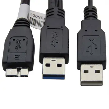 USB 3.0 Vyrų Su USB Power, Mikro USB 3.0 Y Splitter Cable for 2.5