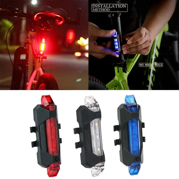 USB Įkrovimo Dviračio Šviesos Priekinių Žibintų Dviračių Uodegos Šviesos Nustatyti, Kalnų Dviračių Vandeniui Lempa LED Žibintuvėlis MTB Bike Accessories
