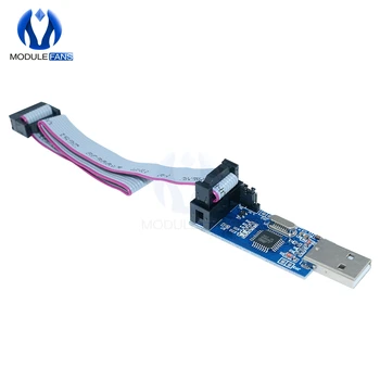 USBASP USBISP AVR Programuotojas 10Pin Kabelis USB ISP USB ASP ATMEGA8 ATMEGA128 ATtiny GALI PWM Paramos Win7 64K 64 64Bit 3.3 V / 5 V