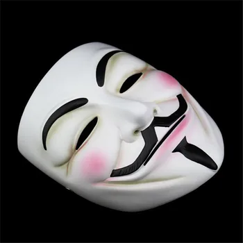V for Vendetta Mask Kelis Spalva Cosplay Kaukė Anoniminiai Kino Guy Fawkes Helovinas Maskuotis Šalis Šypsena Kaukė Joker Kaukė