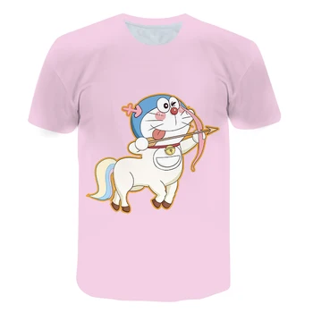 Vaikai Doraemon Japonijos Mielas Marškinėliai Vaikams, Vaikiška 3D Animaciją Anime marškinėliai Impostor Berniukų Drabužius, 4-14Y Vasaros Top Tee viršūnės