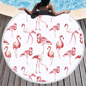 Vasaros Flamingo Flamenko Paplūdimio Rankšluostį Šviežia Modelis Vonia Rankšluostį Turas Absorbentas Greitai-džiovinimo Paplūdimio Rankšluostį