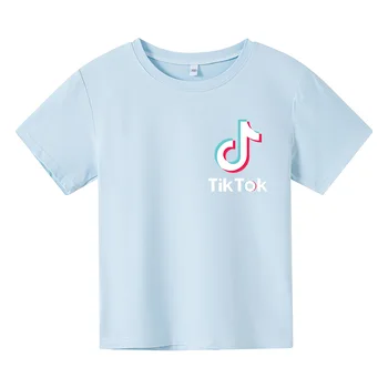 Vasaros vaikų trumparankoviai marškinėliai medvilnės letter spausdinimo jaunimo berniukų ir mergaičių atsitiktinis mados viršūnes gatvės drabužių 4T-14T