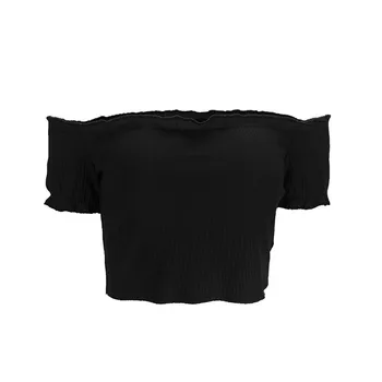 Vasarą Naujų 2021 Off Peties Viršūnės T Shirts Karšto Pardavimo Trumpas Rankovės Kieti Trumpi marškinėliai Moterims Drabužių Mados Slim t-shirt