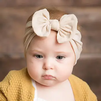 Vienas Dydis Naujagimių Lankas Headwrap Baby Girl Lankelis Nailono Lankas Mazgas Kūdikio Plaukų Juosta Kūdikio Plaukų Elastinga Turbaną Vaikai, Plaukų Aksesuarai