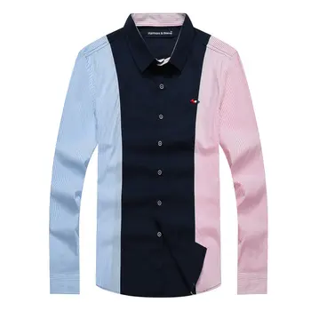 Vyriški ilgomis rankovėmis marškinėliai prekės ženklo dizainas medvilnės Harmont blaine ' as dryžuotas marškinėliai Vyrų camisa palaidinė marškinėliai masculina homme vyrų viršūnės