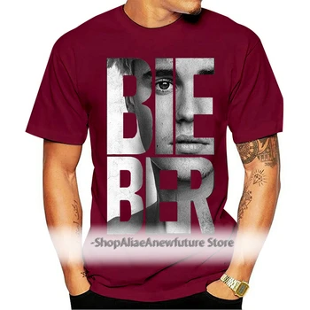 Vyrų marškinėliai Justin Bieber 'Bieber' trumpomis Rankovėmis juokinga t-shirt suvenyrinius marškinėlius moterims
