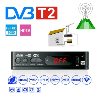 WIFI HD Skaitmeninis TV Box Tuner, 1080p HD Smart Skaitmeninės Palydovinės TV Imtuvą, Visiškai DVB-T/T2/C Atitinka Dekoderis Set-top Box