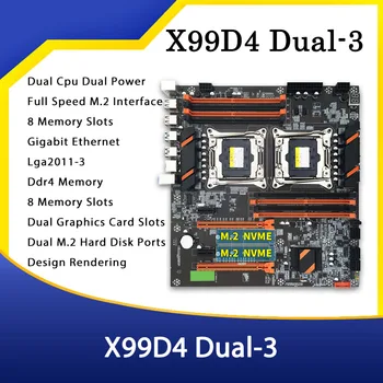 X99 CPU Plokštė Dual Xeon 