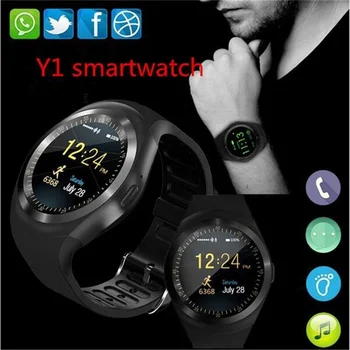 Y1Bluetooth Skambutis Parama TF SIM Kortelės Smart Watch Vyrų, Moterų Fitneso Tracker Kraujo Spaudimo Monitorius Apyrankę Sporto Smartwatch
