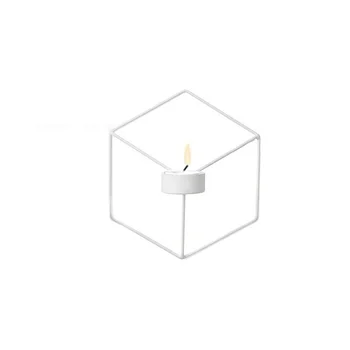 Šiaurės Stiliaus 3D Geometrinis Žvakidė Metalinė Sienos Žvakių Laikiklis Sconce Atitikimo Mažoms Tealight Namų Puošyba