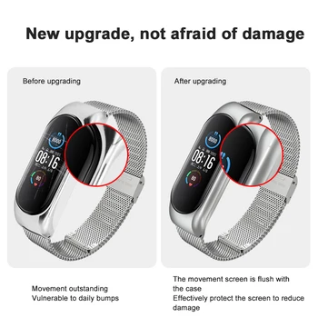 Žiūrėti Dirželis Xiaomi Mi Band 3 4 5 Metalo WatchBand Universalus Nerūdijančio Plieno Juosta Mi Juosta 4 Metalo Smartwatch Dirželiai
