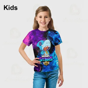 Žvaigždžių Leonas Varna Browl Marškinėlius Vaikai 3D Spausdinimo Browl Kostiumas Marškinėliai trumpomis Rankovėmis Naujas 2021 Animacinių filmų Browls Viršūnes Tee