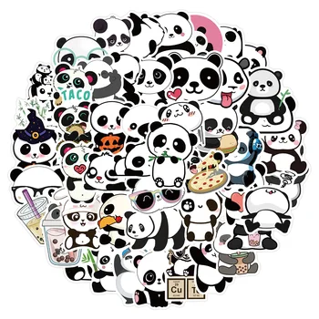 10/50PCS Mielas Panda Lipdukai Sąsiuvinis Motociklo Riedlentė Kompiuterio Lipdukas Animacinių filmų Bagažo Gyvūnų lipdukas, Decal