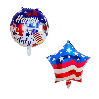 10vnt 18inch JAV Nepriklausomybės Diena Balionai Laiminga liepos 4 Žvaigždžių ir Juostų Amerikos Vėliava Folija Balionų Šalis Dekoro Globos