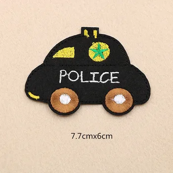 10vnt Animacinių filmų policijos automobilį Geležies Lopai Drabužių, Siuvinėjimas Juostele Ant Drabužių Mielas 