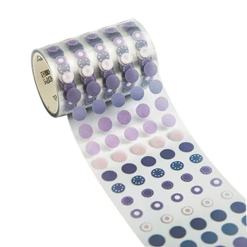 1250 Vnt./ Roll Spalva taškų Washi Tape PET Lipnia Izoliacine Juostos 