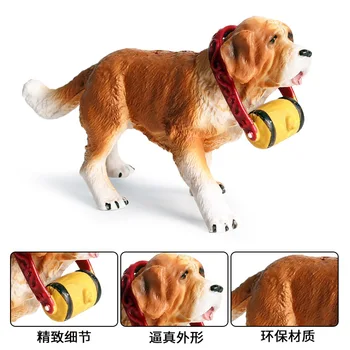 13.3*5*6.5 CM modeliavimas statinio kietas laukinių gyvūnų modelio gelbėjimo šuo šunelis vaikų rankų darbo žaislas papuošalai