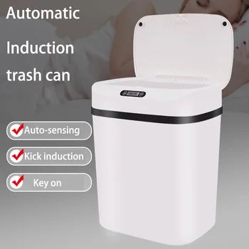 15L Smart Šiukšlių Dėžę Automatinis Dangčio Jutiklis Elektra Su dangčiu Wastebasket Namų virtuvėje kambarį Organizatorius Saugojimas