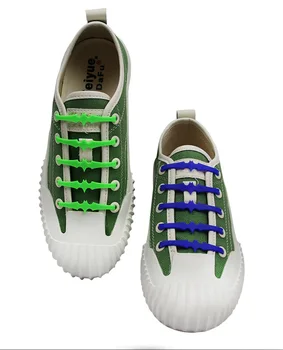 16pcs/set Silikono batraiščių Elastingas Plastikas Ne Kaklaraištis batraištis Balta silikono batų nėrinių Suaugusių Vaikų Gpgb Formos batų raišteliai
