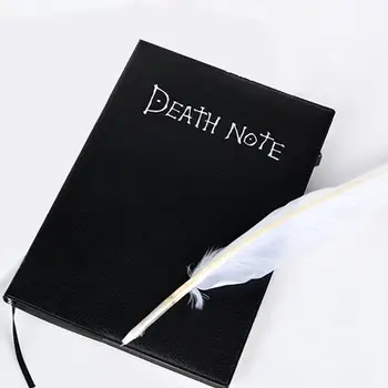 1pc Anime Death Note Sąsiuvinis Nustatyti Naują High-end Cool Odos Leidinys ir Karoliai Plunksnų Pen Leidinys Death Note Pad Dovanų
