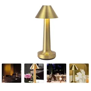1Pc Belaidžio Įkrovimo Naktį Lempa Namų Stalo Lempa Dekoratyvinės Šviesos (Golden)