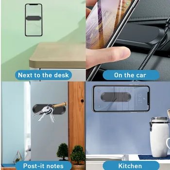 1pc Magnetinio Automobilinis Telefono Laikiklis 360 Laipsnių Mini Juostelės Formos Stovas Metalo Magnetas GPS Automobilinis Laikiklis IPhone Samsung 