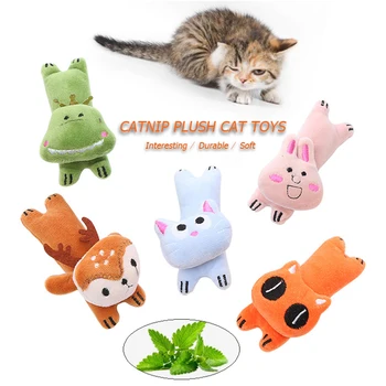 1pcs Kačių Žaislai Juokingas Interaktyvus Pliušinis Katė Žaislas Mielas Pliušinis Lėlių Serija Gyvūnų Modeliavimo Pet Kačiukas Kramtyti Žaislas