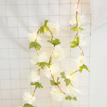 2.2 M LED Modeliavimas Rotango Lapų Vario Viela, Žibintai String Vestuvių Dekoravimas, Namų Džiunglių Šalis Dekoro Mariage Baby Shower