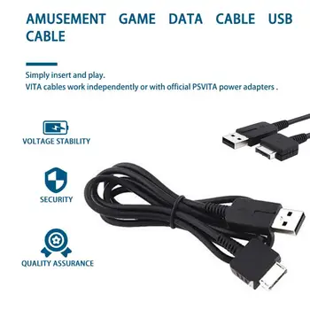 2 in1 USB Įkroviklio Laidą Įkrovimo Kabelis Sony Playstation PS Vita PSV 1000 Perduoti Duomenis, Maitinimo Adapteris, Laidas Linija