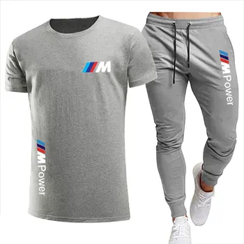 2021 mados atsitiktinis sportinę vasarą letter spausdinimo kostiumas kostiumas vyriški bėgimo sporto kostiumas vyrams kostiumu, T-marškinėliai + kelnės dviejų dalių