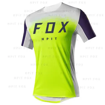 2021 Megztiniai Hpit Fox Kalnų Dviračių MTB Marškinėliai Offroad DH Motociklo Jersey Motokroso Sportwear Drabužių FXR Dviratį Dviračiu Jersey